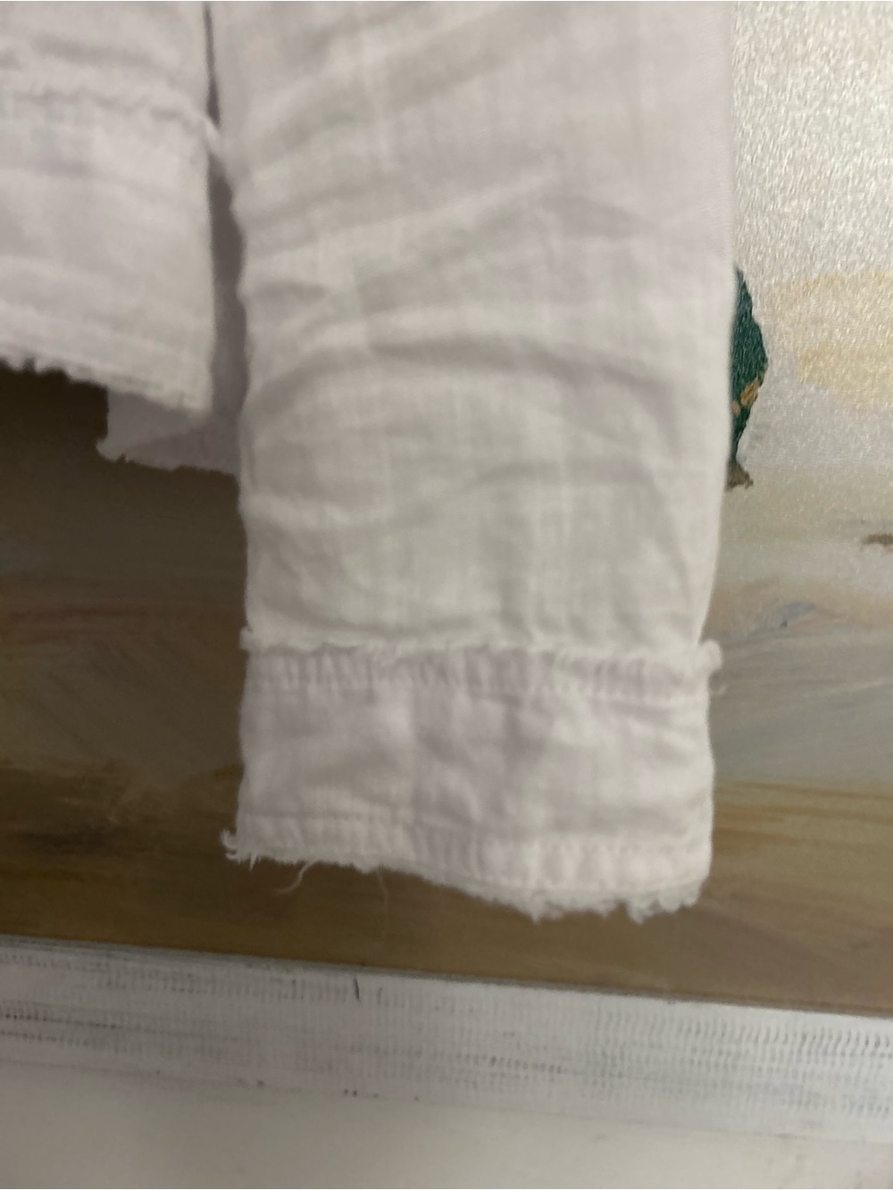 Lulu-B White Linen Button-Up Jacket with pockets - Picture 6 of 11
